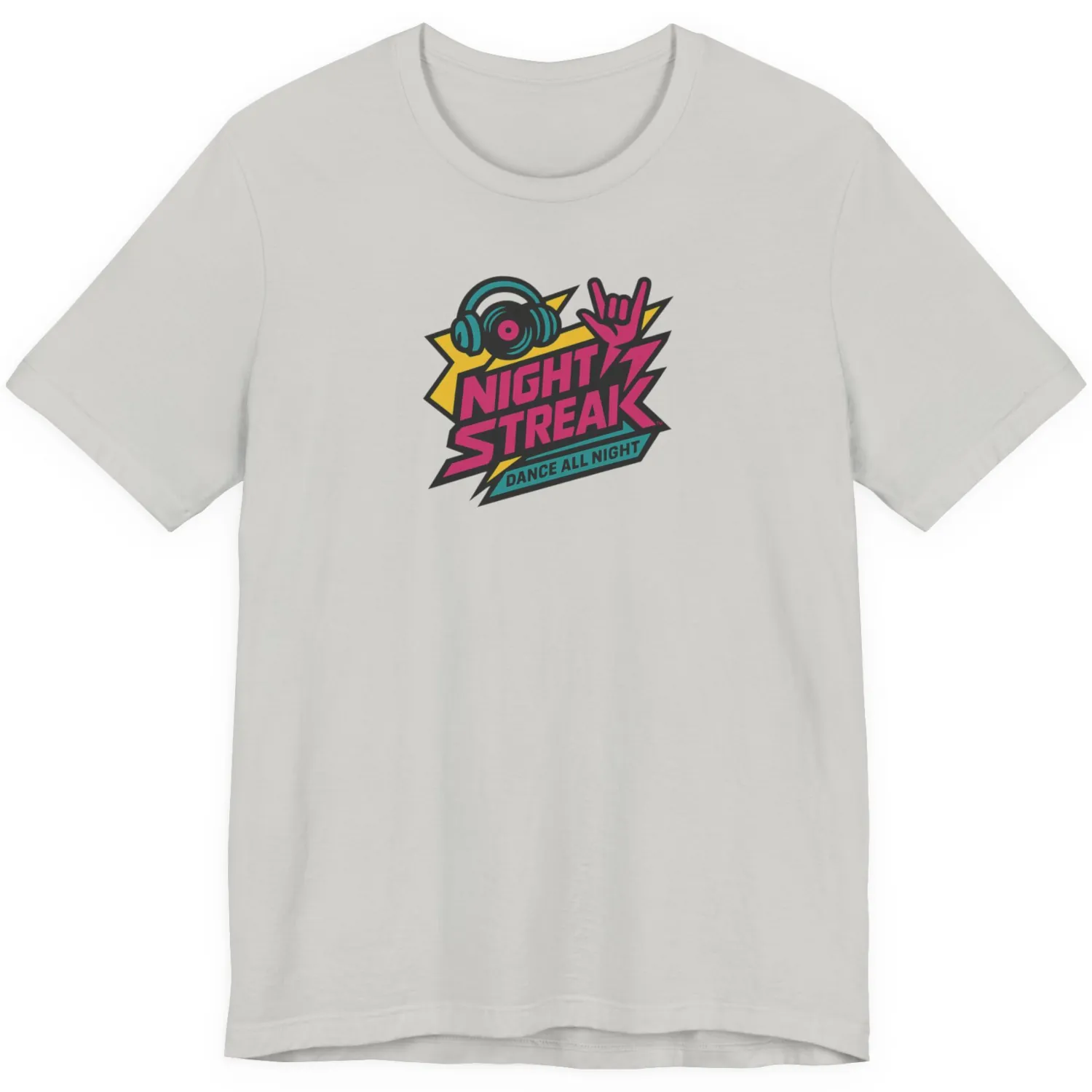 Night Streak™ Dance All Night, Luxury Unisex Men's Graphic Tee T-Shirt, Jersey, Retro, Design 2 - Image 4