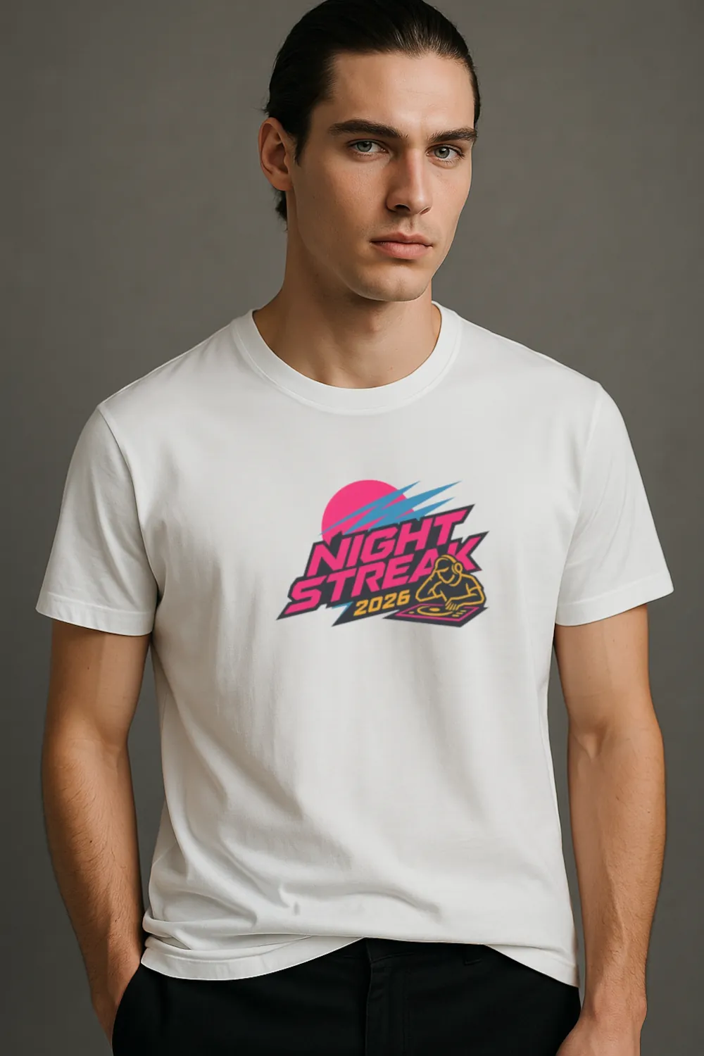 Night Streak™ 2026, Luxury Unisex Men's Graphic Tee T-Shirt, Jersey, Design 1 - Image 3