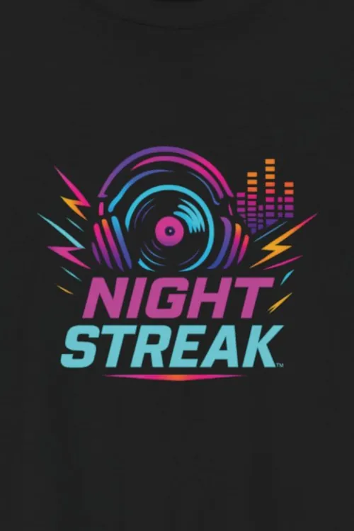 Night Streak™ Logo, Luxury Unisex Jersey Women’s Graphic Tee T-Shirt, Design 1 - Image 2